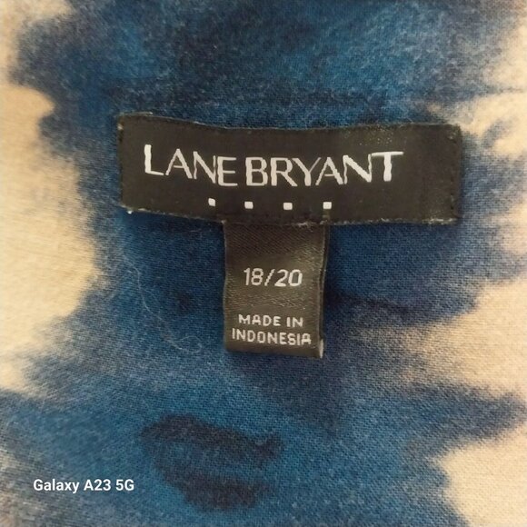 Lane Bryant Womens Size 18/20 Rayon Long Sleeve Tie-Dye Button Front Shirt Top B - Picture 4 of 6